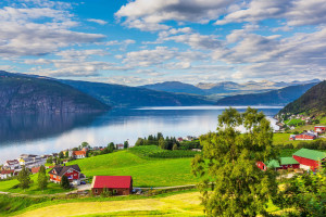 Blick Fjord Norwegen Blick Fjord Norwegen