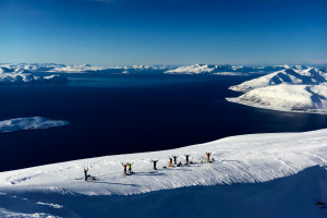 Skiwander Norwegen am Fjord