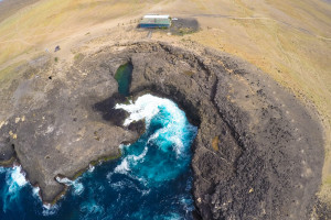 Aerial view of Buracona in sal Island Cape Verde - Cabo Verde